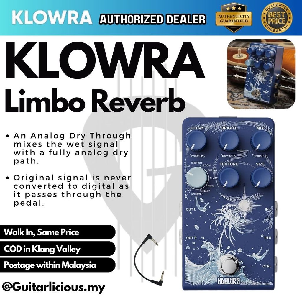 Klowra Limbo Limbo แป้นเหยียบกีตาร์ Multi- Reverb