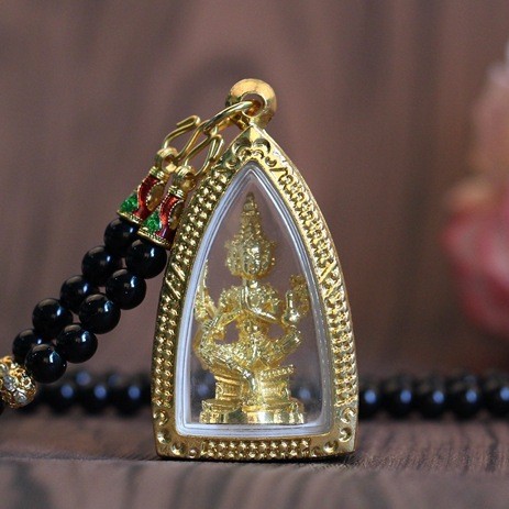 T Thailand Amulet LP Ji Year Four-Faced Amulet