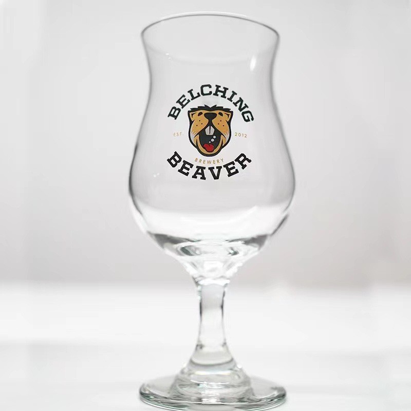 American BelchingBeaver Hiccup Beaver Dedicated Craft Tulip Goblet Beer Mug โลโก้