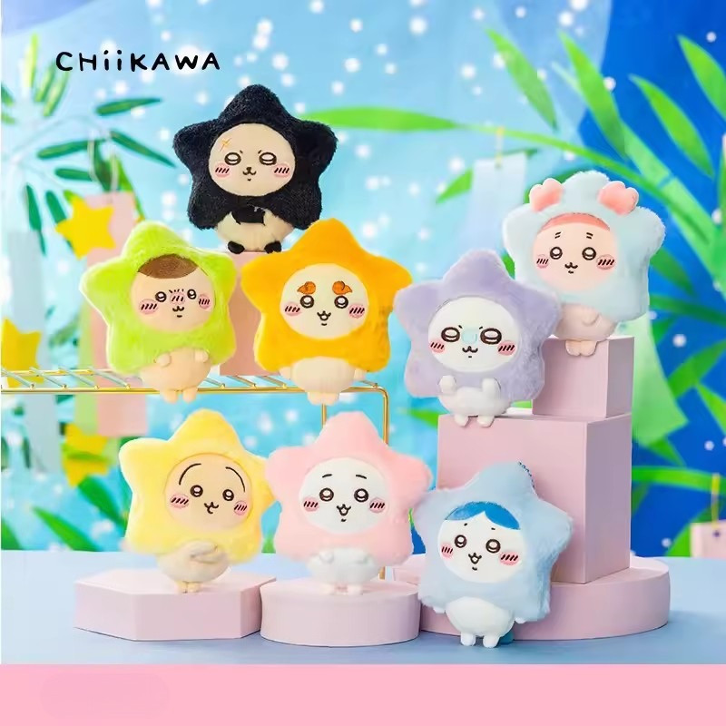 Chikawa Plush Star พวงกุญแจ Usagi Hachiware Momoga Chikawa กระรอกบินน่ารักตุ๊กตาจี้กระเป๋าของเล่น Ch