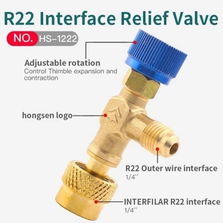 เซฟตี้วาวล์น้ำยาแอร์ เซฟตี้วาล์ว เกจ R32/R22 คอลโทรลวาล์ว เซฟตี้วาวแอร์ วาวล์เปิดปิดน้ำยาแอร์ [HS-1221/HS-1222/HS-1223]