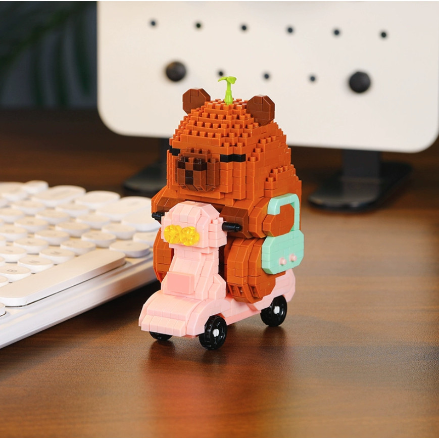 บล็อกตัวต่อ คาปิบาร่า เลโก้ Capybara ตัวต่อ บล็อกตัวต่อเลโก้ บล็อกอาคาร 3D ของเล่นเด็ก บล็อกตัวต่อจิ๋ว - รูปที่ 7