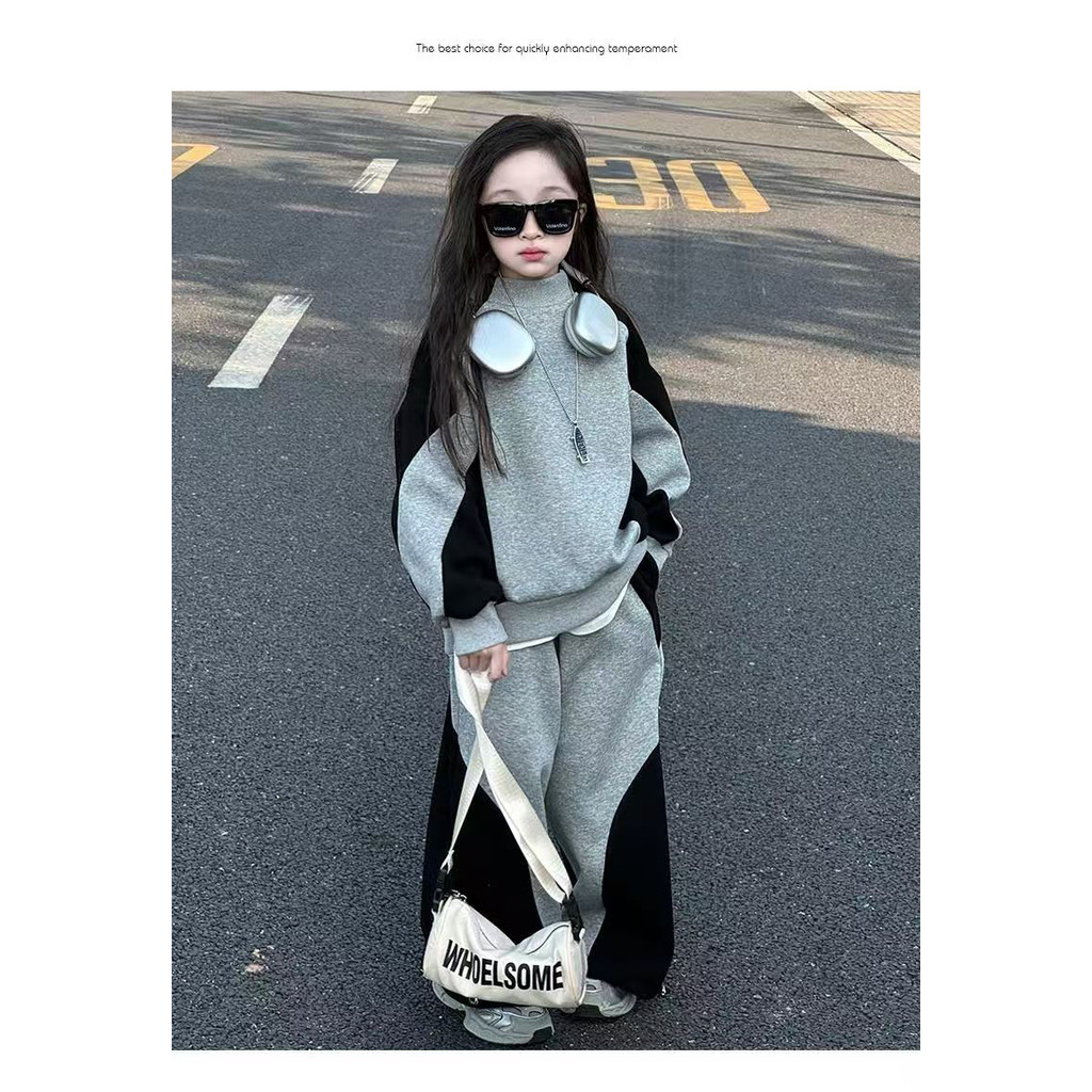 【YAOEENH】ชุดกีฬาหลวมๆ สไตล์แคชวล สำหรับเด็กหญิง ขนาด 120-170 ซม. - รูปที่ 7