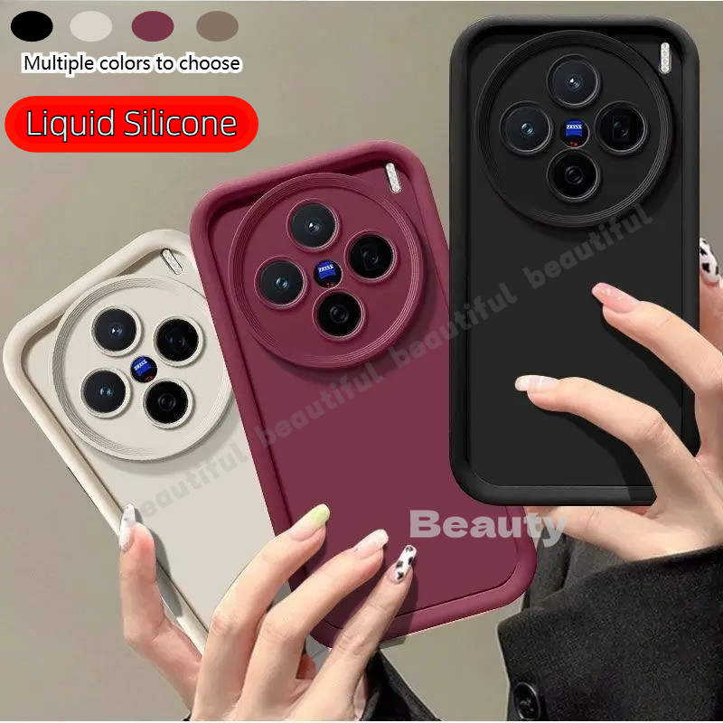 ปลอกกันกระแทกสําหรับVivoX300 ProหรูหราซิลิโคนเหลวTPUเคสโทรศัพท์สําหรับVivo X300Pro X200 Pro X200FE VivoX300Proกล้องเลนส์Anti-Fallป้องกันปกหลัง