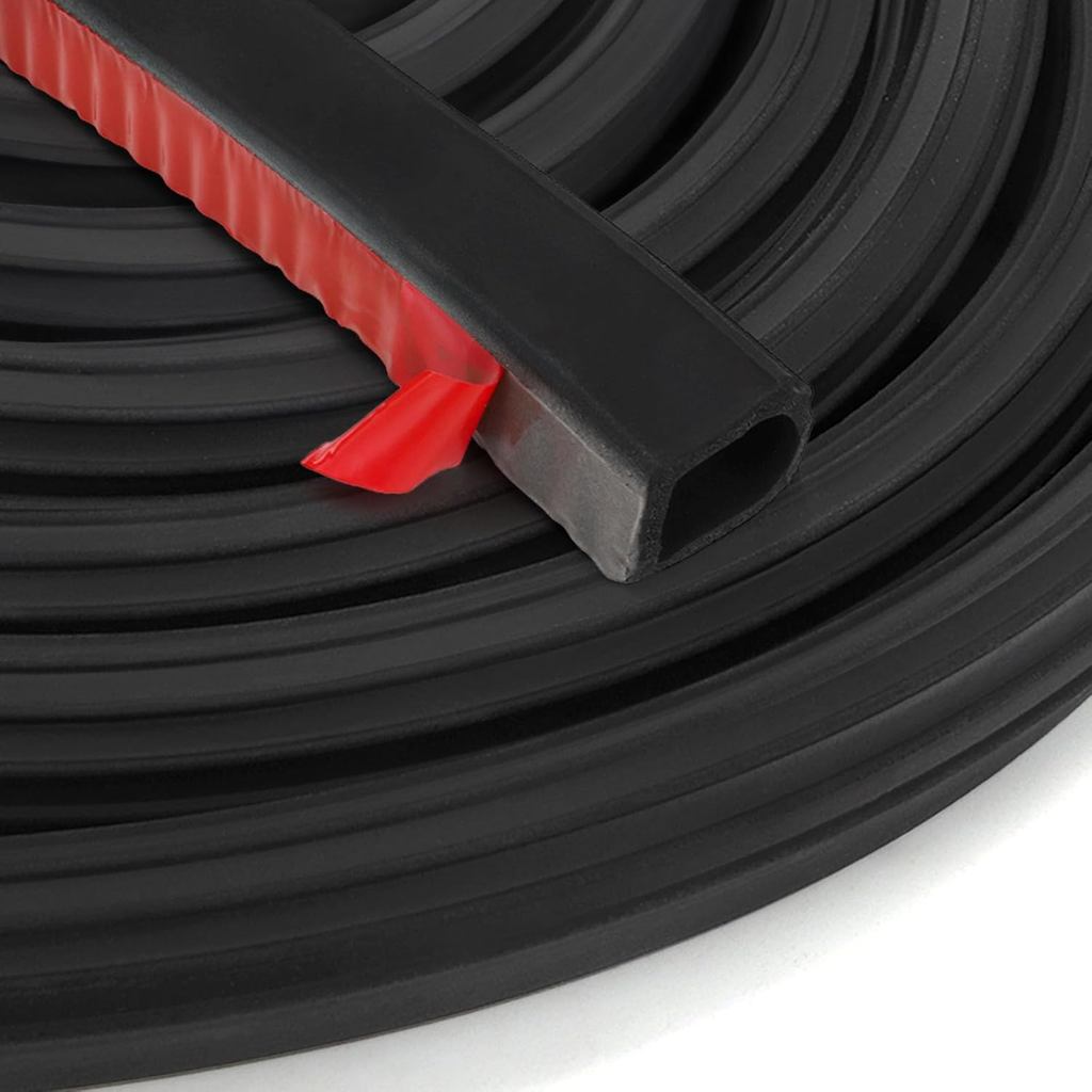 Jucoan 19.6 Ft D รูปร่างยางรถประตู Weather Peeler, กว้าง 0.75 นิ้ว x 1 นิ้วความสูง Self-Adhesive ยาน