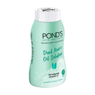 Pond'S พอนด์ส ทรานส์ลูเซนท์ เฟซ พาวเดอร์ ดูอัล แอคเน่ แอนด์ ออย โซลูชั่น 45 กรัม แป้งฝุ่น