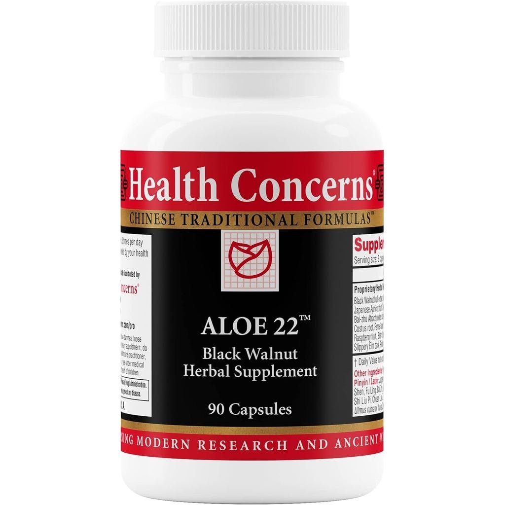 สุขภาพ Concerns Aloe 22 – Digestive Support & Intestinal Cleanse – Constipation, Bloating & Parasite