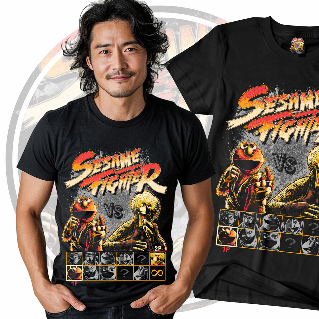 เสื้อยืด Sesame Fighter Super Premium Hypebeast Streetwear