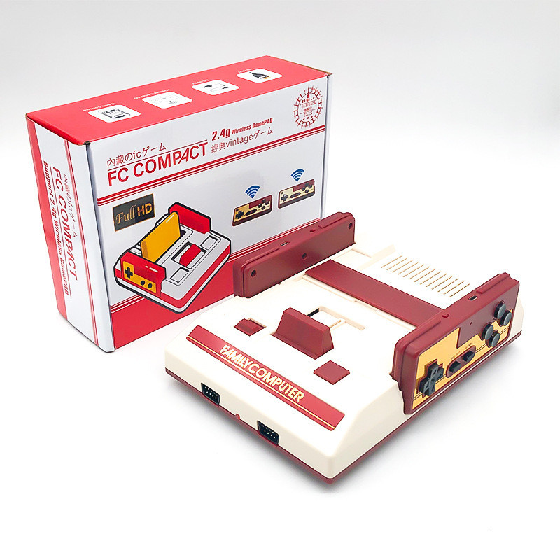 Nostalgic FC คอนโซลเกมทีวีคลาสสิก Retro Home สีแดงคอนโซลสีขาว 8-Bit การ์ดเกม 500 + 132 เกม XN7Z