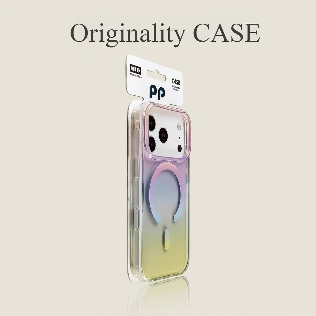 Luxury พราวกึ่งโปร่งใสสีเคสโทรศัพท์แม่เหล็กเหมาะสําหรับ IPhone 17 Pro Max 16 15 14 16 Plus 17Air 13 Pro Max ปลอกกันกระแทกกล้องป้องกันอะคริลิคฝาหลัง