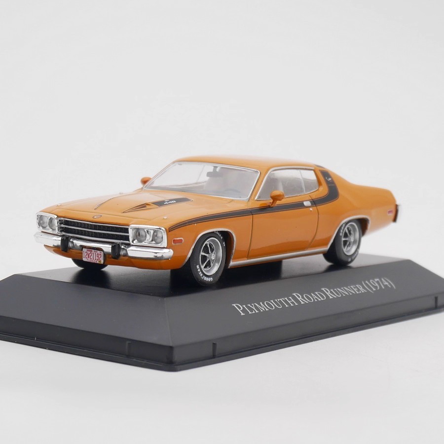 Ixo 1: 43 PLYMOUTH ROAD RUNNER 1974 PLYMOUTH ROAD RUNNER 1974 PLYMOUTH อเมริกันกล้ามเนื้อรถรุ่น