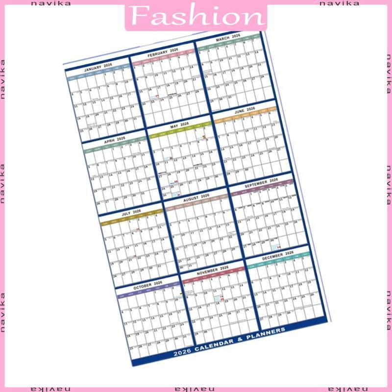 NAV 2026 Yearly Planner ปฏิทิน Family Home Planner Calender ปฏิทินลบได้