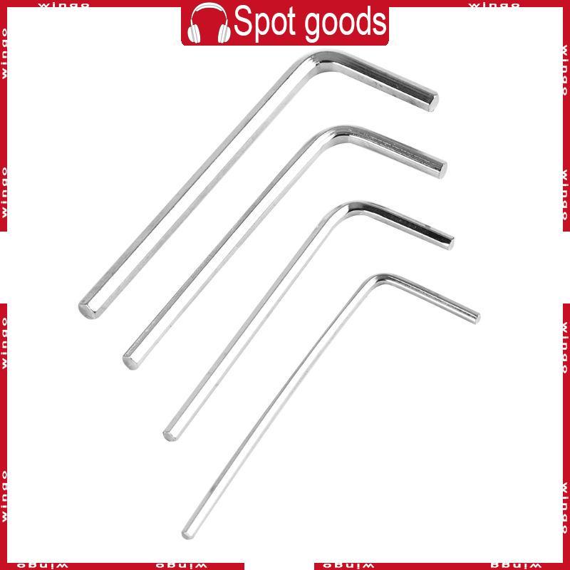 WIN 4PCS L Hex หกเหลี่ยมสําหรับประแจอัลเลนกุญแจไขควงชุบนิกเกิล 1 5 2 5 3 มม.