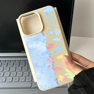 เคส Seaworld สุดสร้างสรรค์ สีชมพูและสีน้ำเงิน สำหรับ IPhone 15 17 11 16 13 12 14 Pro Max XR X XS Max 16 15 7 8 Plus
