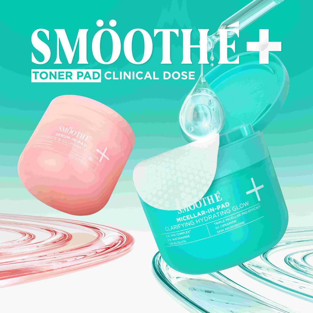 [New] Smooth E Serum-in-Pad Hydrate & Illuminate Glow and Smooth E Micellar-in-Pad Clarifying Hydrating Glow