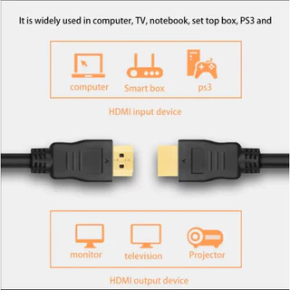 สาย HDMI 1080P ยาว 1.5 ม. สาย HDMI ชุบทองสำหรับเชื่อมต่อโทรศัพท์ ทีวี และกล้อง