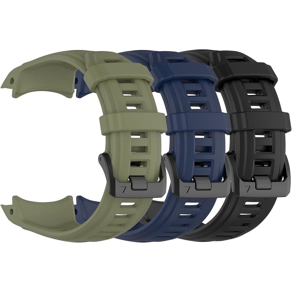 สายนาฬิกา 3Pack เข้ากันได้กับ Garmin Instinct 3 Case 50mm Solar, Strap Wide 26mm