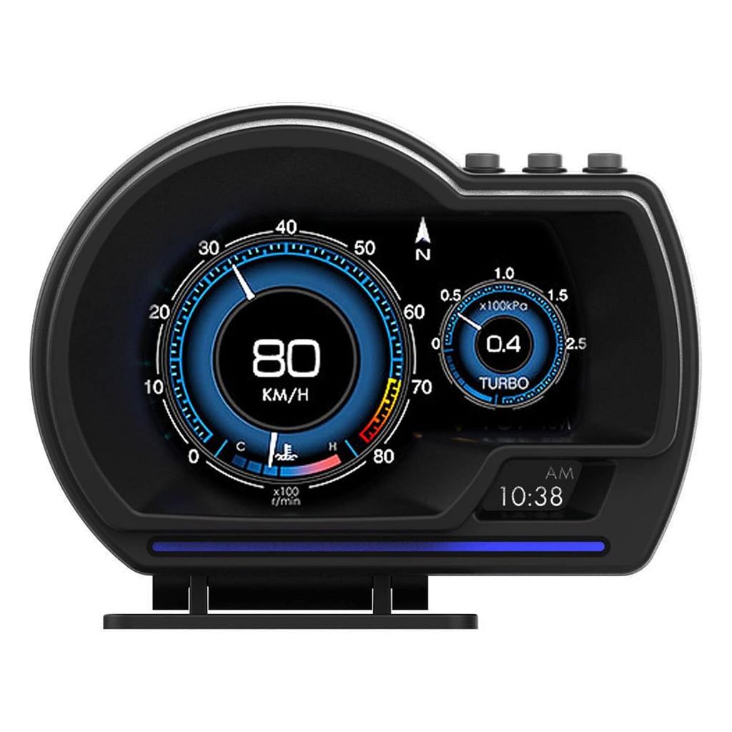 Head up Display สําหรับรถยนต์, OBD2 Gauge Display, OBD2 Smart Gauge รถ HUD Speedometer Turbo RPM Ala