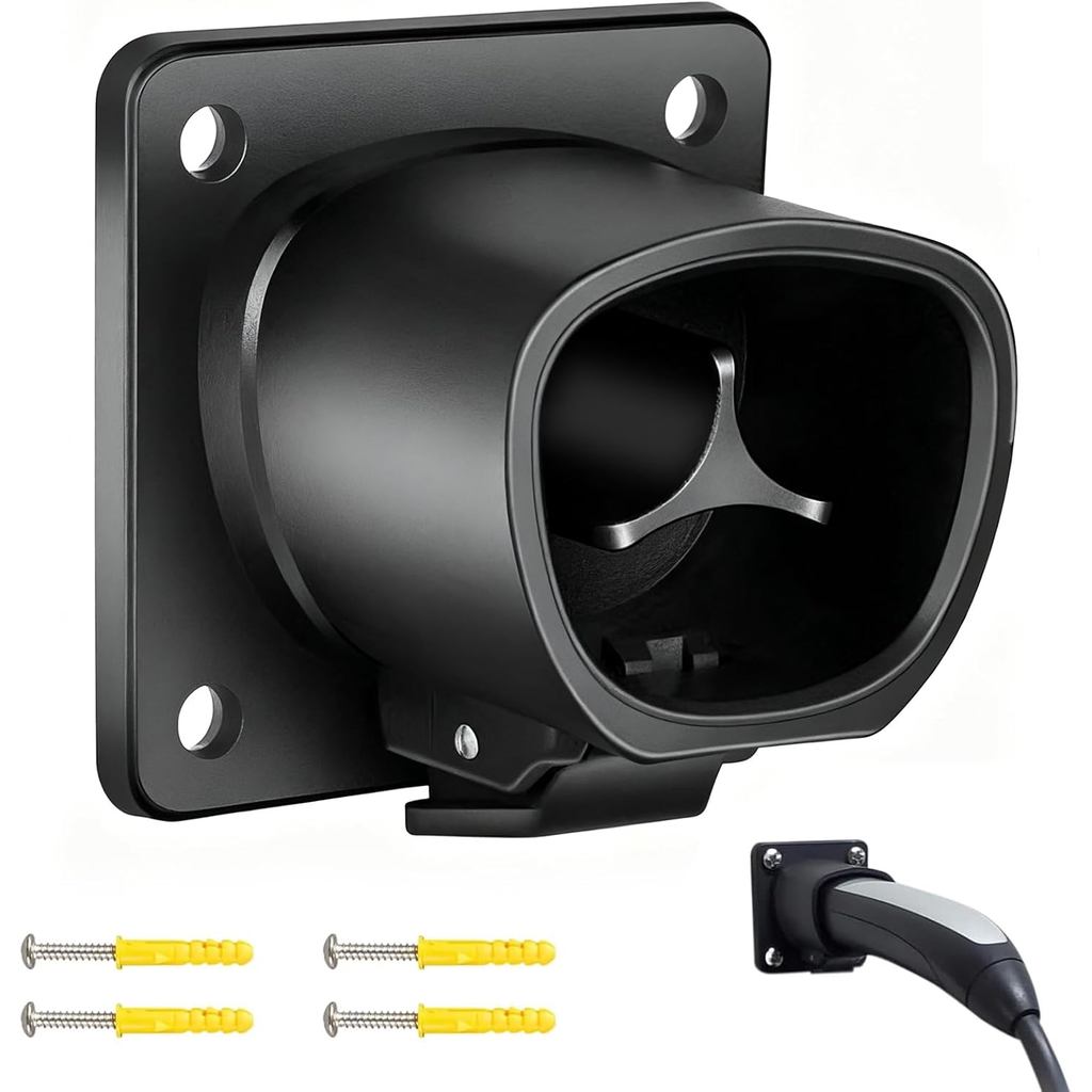 LJH Tesla Charger Holder-Mount EV Cable Organizer ใช้งานร่วมกับ Tesla รุ่น X/Y/3/S-Tesla Mobile Char