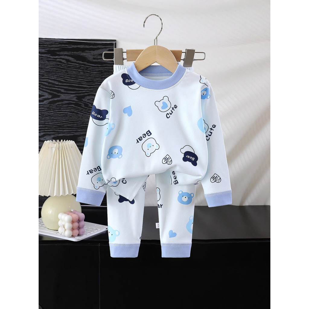 【YAOEENH】สูทฤดูใบไม้ร่วงฤดูหนาว 80-140cm สำหรับเด็ก ลายการ์ตูนและขนแกะแบบเยอรมัน ใส่สบายในบ้าน - รูปที่ 4