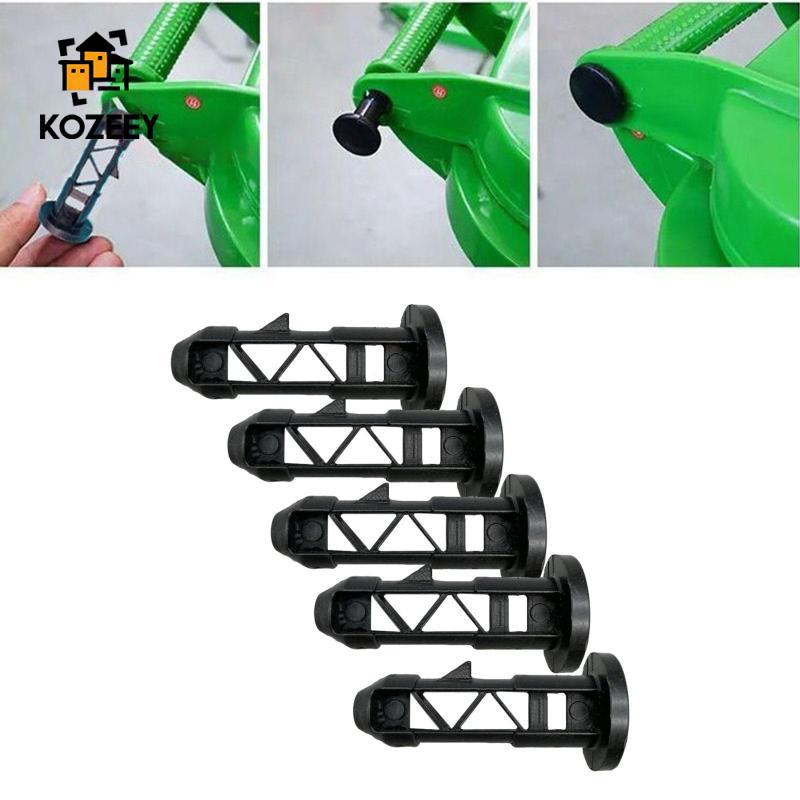 KOZEEY 5 ชิ้น Wheelie Bin ฝาปิดบานพับ Pins ฝาครอบถังแก้ไขอะไหล่เพลากลวงถังขยะสําหรับ 30L/50L/240L