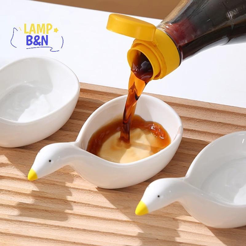 [ข&N] จานรูปห่านพลาสติกน่ารักชามครีมออกแบบน่ารักบนโต๊ะอาหารสําหรับน้ําชายามบ่ายจานเสิร์ฟอาหารในครัวเรือน [ใหม่]