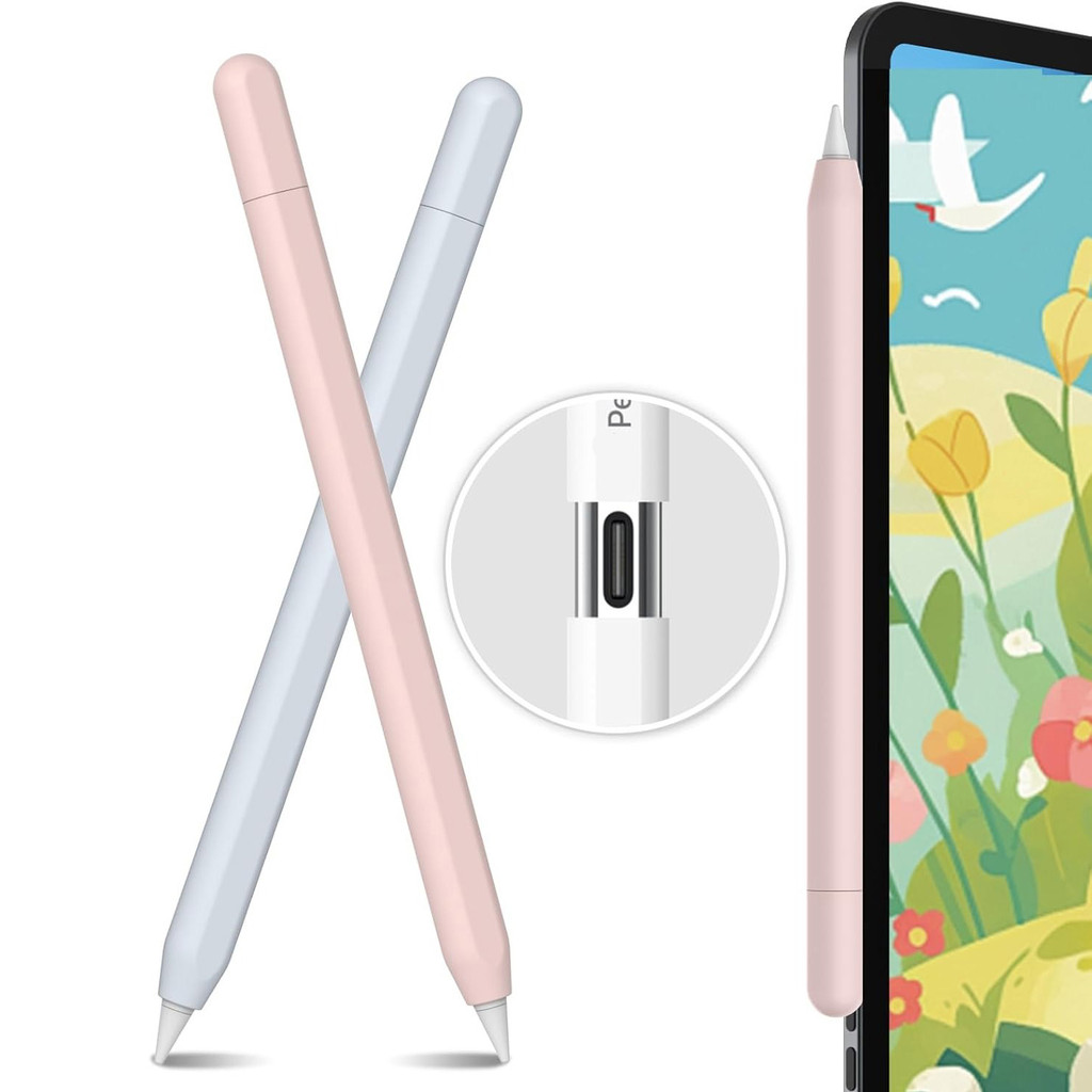 เคสซิลิโคนสําหรับ iPad Apple Pencil Pro (USB-C) 2 รุ่นที่ 2 เคสป้องกัน Touch Pen Grip Holder Soft Sleeve Stylus Anti-drop Non-slip Protector Cover