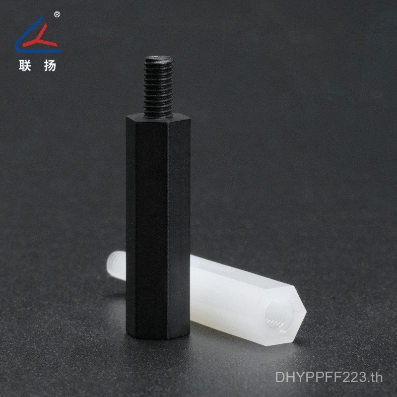 คอลัมน์ยาง Lianyang สีขาว * Single Head Nylon พลาสติกคอลัมน์ฉนวนกันความร้อน 5 คอลัมน์หกเหลี่ยมคอลัมน