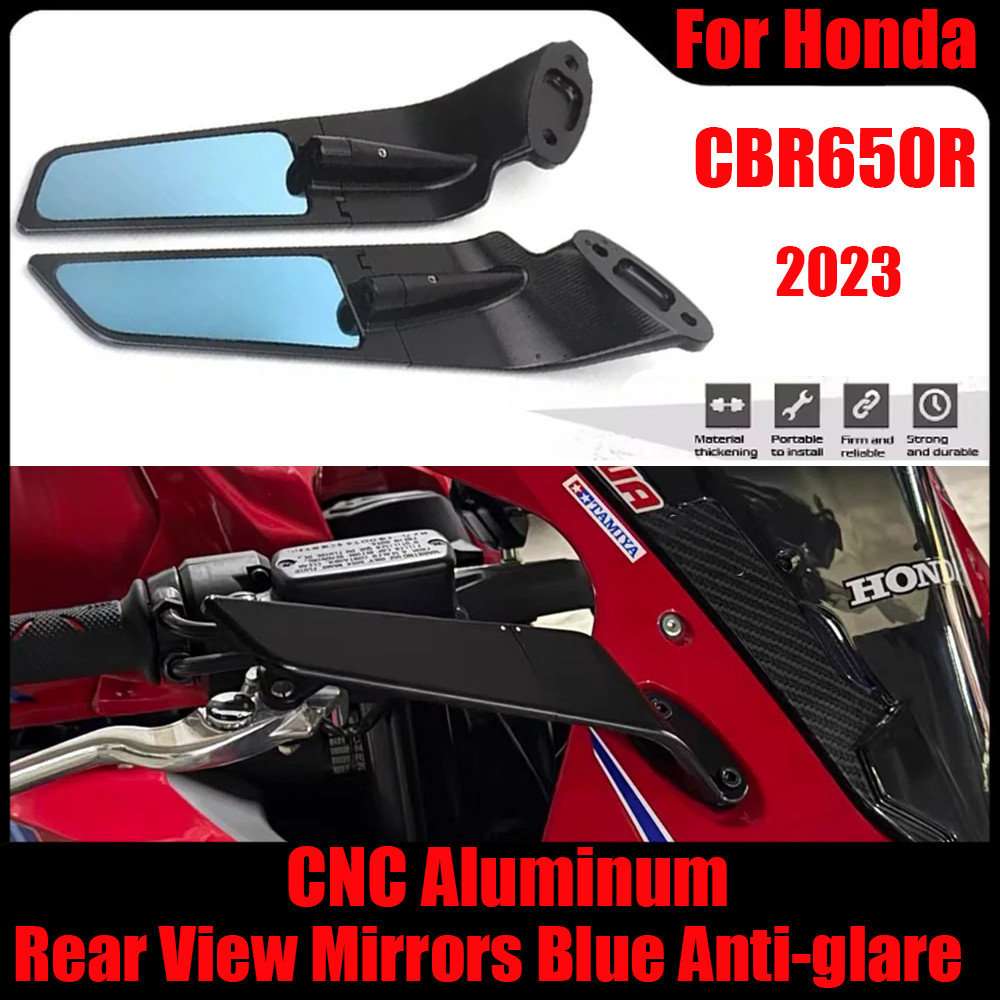 2023 CBR650R กระจกมองหลังสําหรับ Honda CBR650R CBR 650 R 2023 Stealth Sport Winglet กระจกชุดปรับ Ste