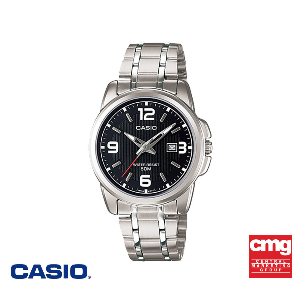 CASIO นาฬิกาข้อมือ CASIO รุ่น LTP-1314D-1AVDF วัสดุสเตนเลสสตีล สีดำ