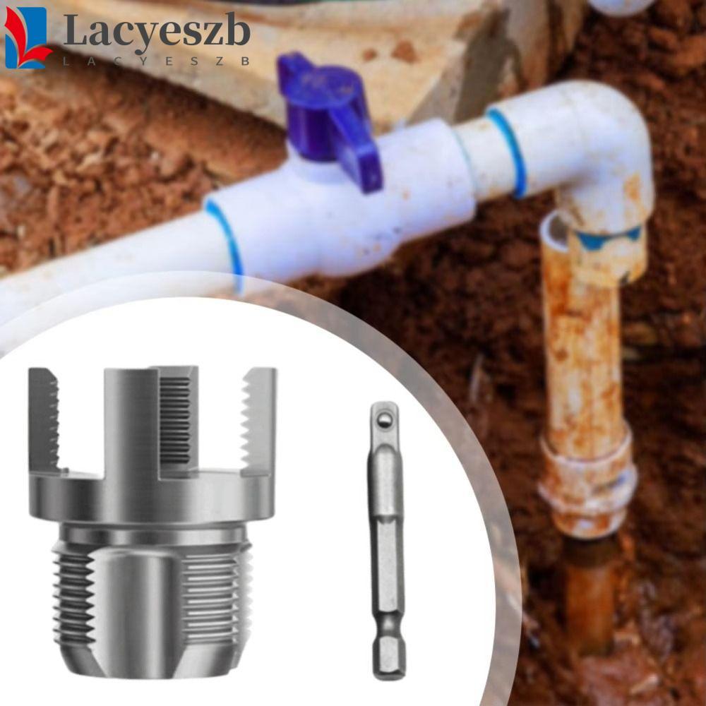 LACYESZB ต๊าปเกลียว PVC PPR, 1 นิ้ว Multi-ใช้ท่อ Threader, ปรับกรงเล็บที่มีประสิทธิภาพภายในภายนอก Easy-Operate ท่อ Tapping เครื่องมือ PVC ท่อ