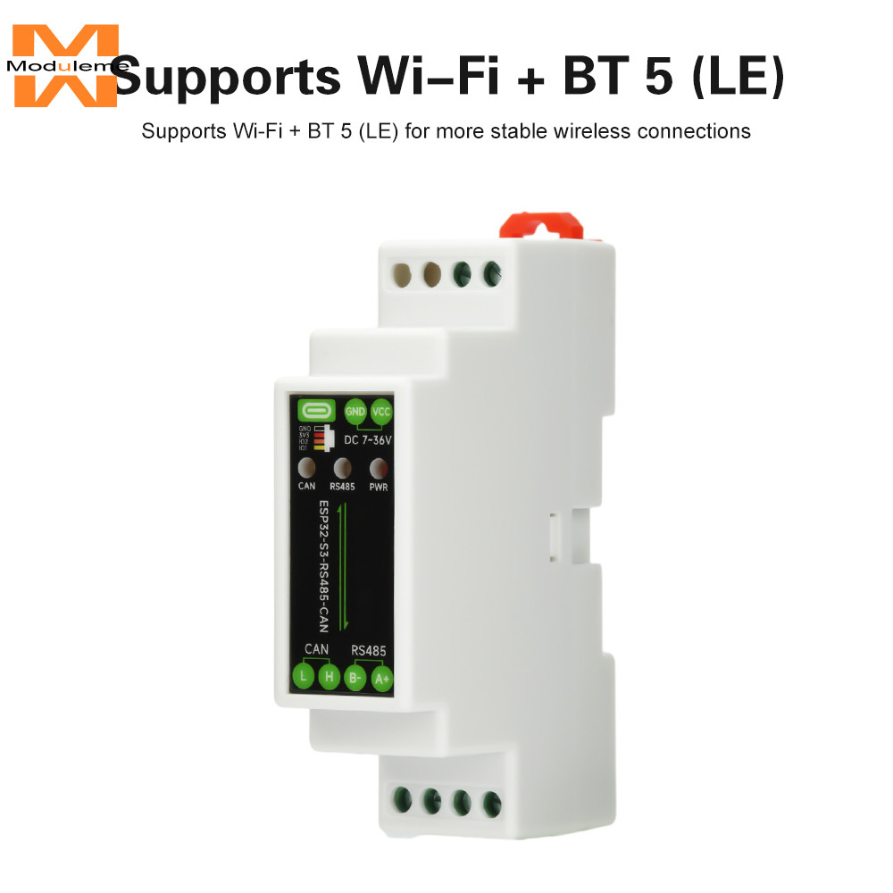 ESP32-S3-RS485-CAN 1-Channel Wifi บลูทูธรีเลย์บอร์ดควบคุมอุตสาหกรรม RS485 CAN Communicator ประเภท C
