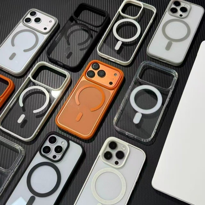 หรูหราสําหรับกรณีชาร์จไร้สายสําหรับ ไอโฟน 17อากาศ 11 12 13 14 15 16 17 มือโปร สูงสุด บวกโปร่งใสฮาร์ดปกหลัง - รูปที่ 2