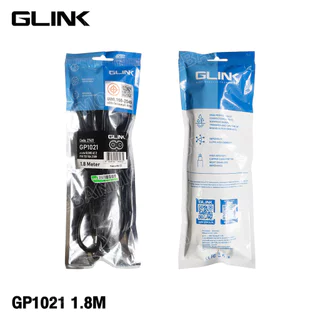 [ 1 เส้น ] GP1021 สายไฟ AC Glink 2Pin TIS 10A 250V มาตรฐาน มอก. สายไฟเทปร่อง 2ขา กลม 2Cx0.75 sq.mm GP-1021 สายเสียบวิ...
