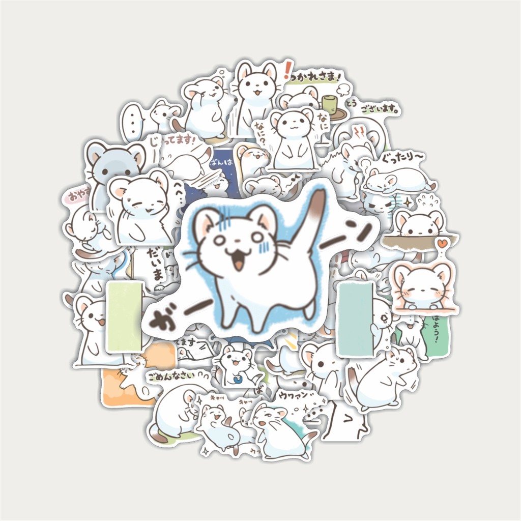Ermine Sticker Pack | สติ๊กเกอร์ TUMBLR | สติ๊กเกอร์แล็ปท็อปสําหรับกระเป๋าเดินทางและหมวกกันน็อค