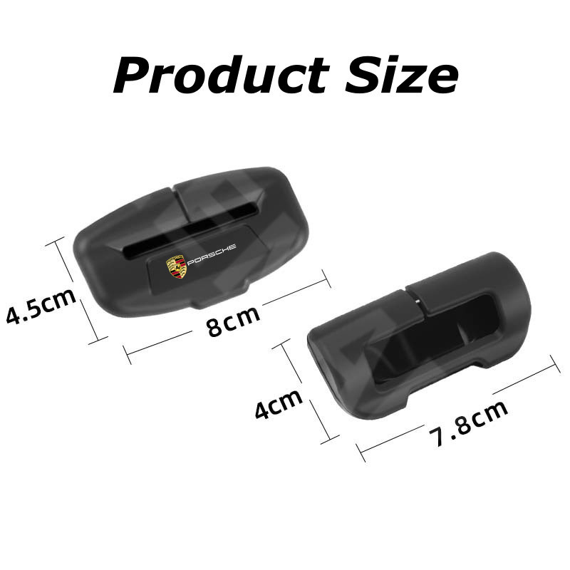 Porsche ซิลิโคนเข็มขัดปลอดภัยหัวเข็มขัดป้องกันการลื่นป้องกัน nti รอยขีดข่วน เข็มขัดนิรภัยรถยนต์หัวเข็มขัดปกป้อง Porsche Cayenne 911 992 718 Macan Panamera Taycan - รูปที่ 7