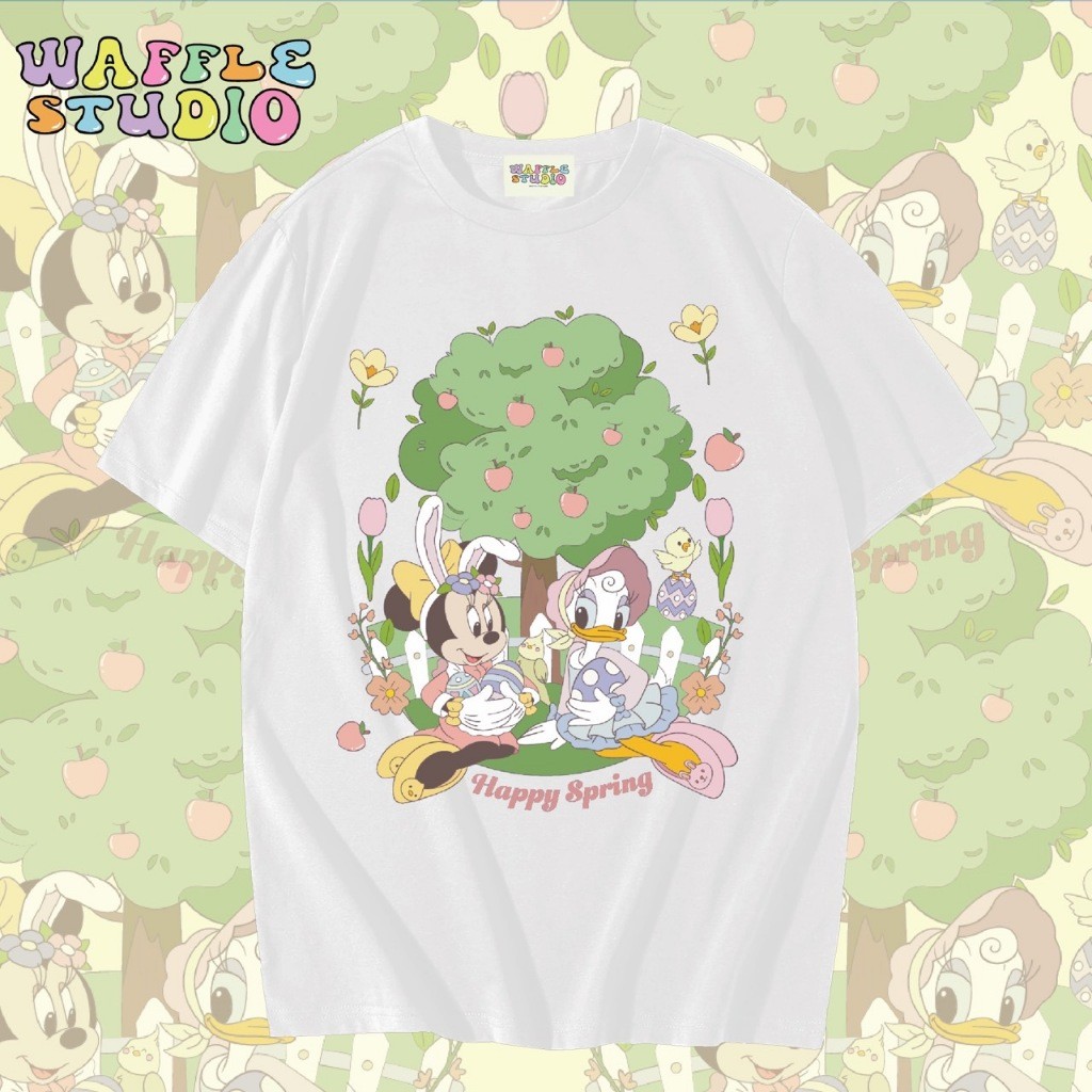 [ ส่งฟรี 🔥 ] WS1699 เสื้อยืดโอเวอร์ไซส์ ผ้าคอตตอน  เสื้อยืดเกาหลี เสื้อยืด  WAFFLE STUDIOS-5XL
