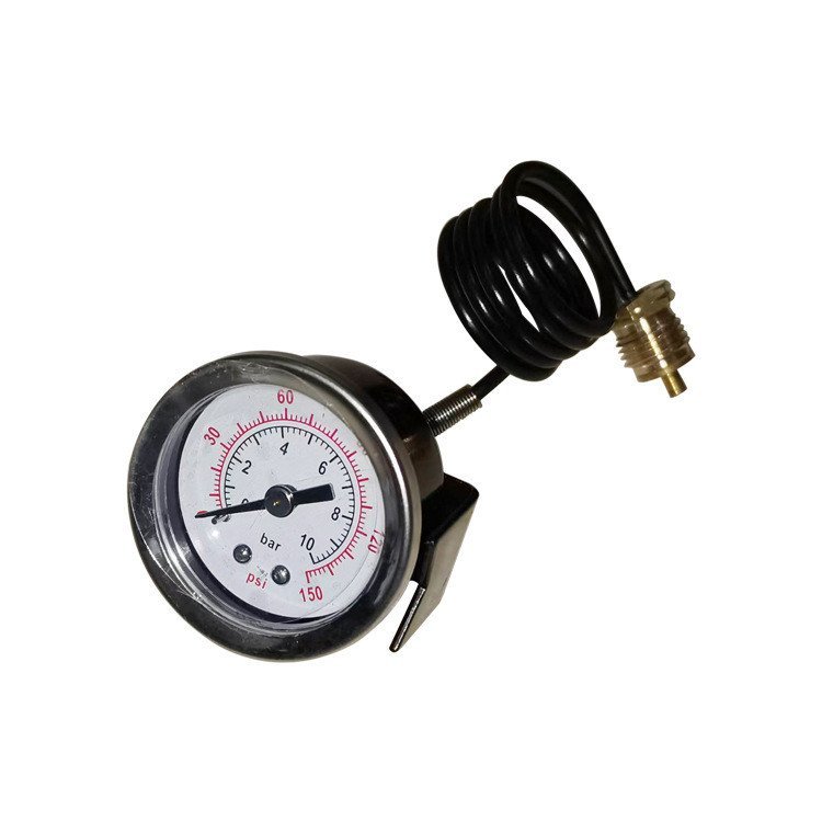 W W W Wool Thin Tube เครื่องวัดความดันเครื่องวัดไอน้ําเปลือกโลหะเข็มขัด U คลิป Y40Z 10bar 150psi G1/