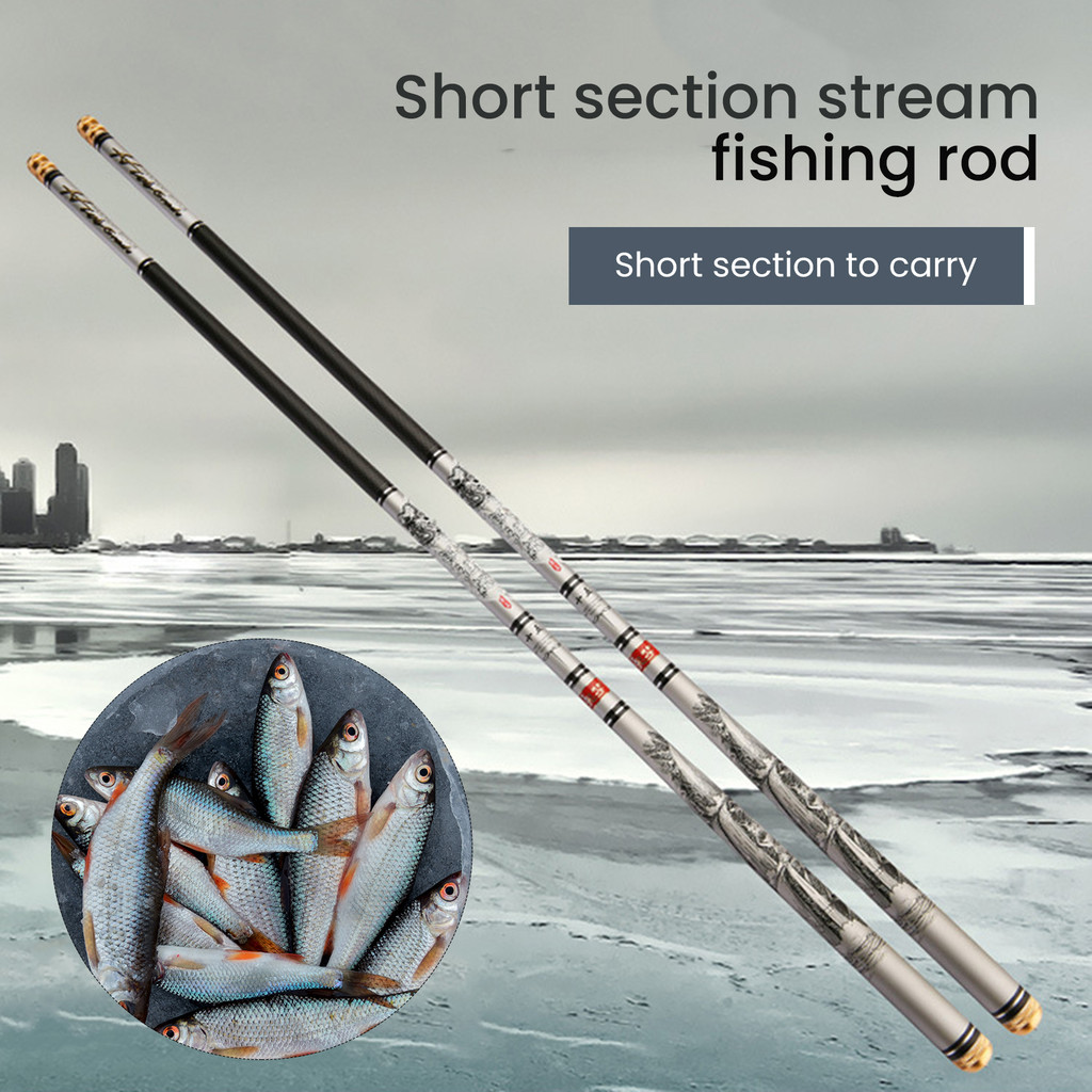 คันเบ็ด Carbon Stream Angling พร้อมตัวคันเบ็ดน้ําหนักเบาสําหรับใช้ตกปลาแม่น้ํา