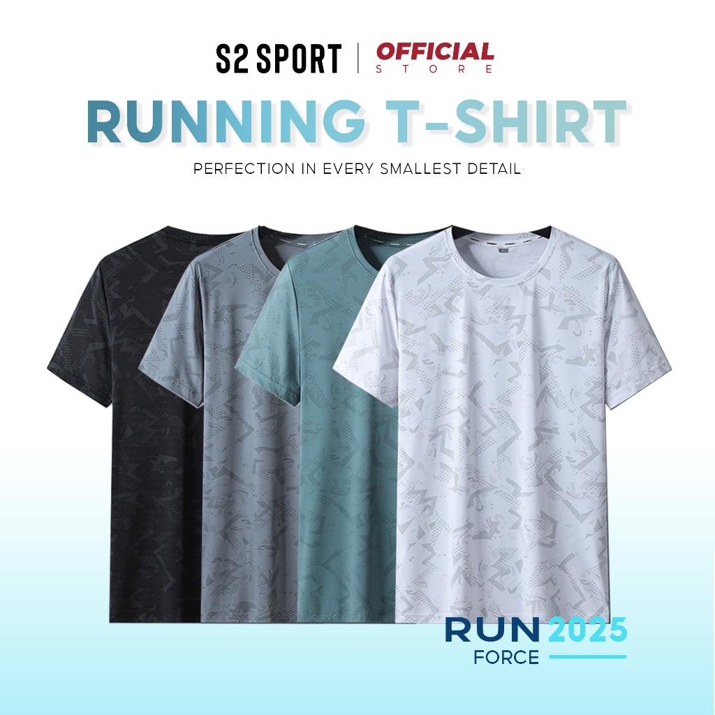 S2 SPORT เสื้อยืดคอกลมผู้ชายสําหรับใส่หน้าร้อนผ้า Air-Cool สุดคูล สบาย - STS12