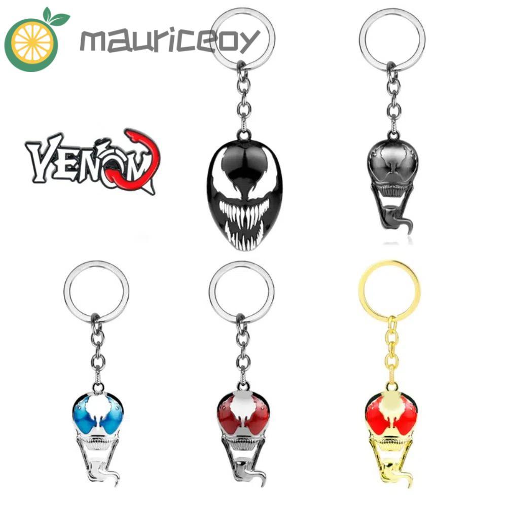 MAURICEOYA พวงกุญแจไฟฟ้า/ไร้คอ, พวงกุญแจโลหะชุบด้วยไฟฟ้า Venom Symbiote, แฟชั่นเต้นรําล่าสุดโลหะผสม 