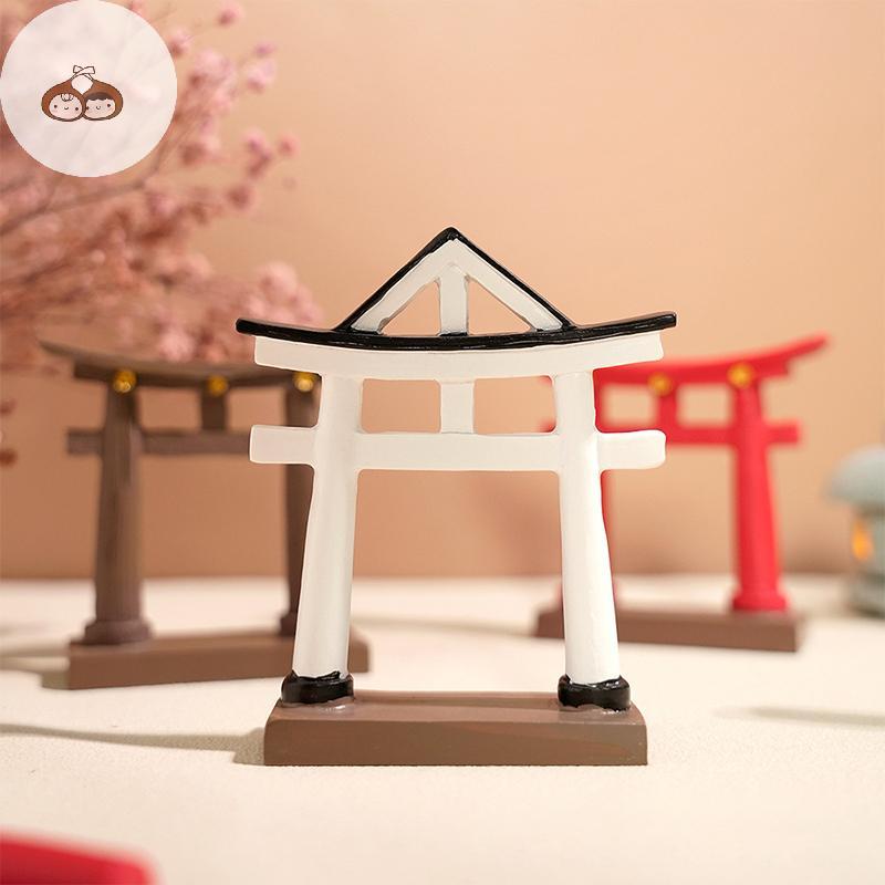 BEF Miniature Torii Gate ญี่ปุ่น Shinto Temple Garden เอเชียสถาปัตยกรรมรุ่นบอนไซ Zen Garden เครื่องป