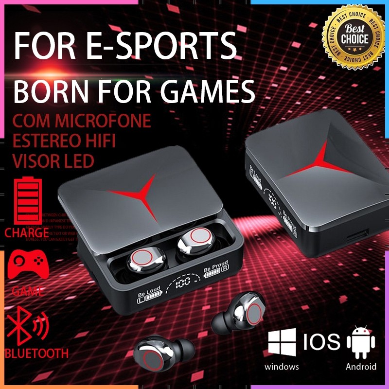 คลังสินค้าพร้อมM90 Pro TWS หูฟังไร้สายบลูทูธหูฟังกีฬา 5.3 Dual Call หูฟังสําหรับเล่นเกมชุดหูฟังตัดเส