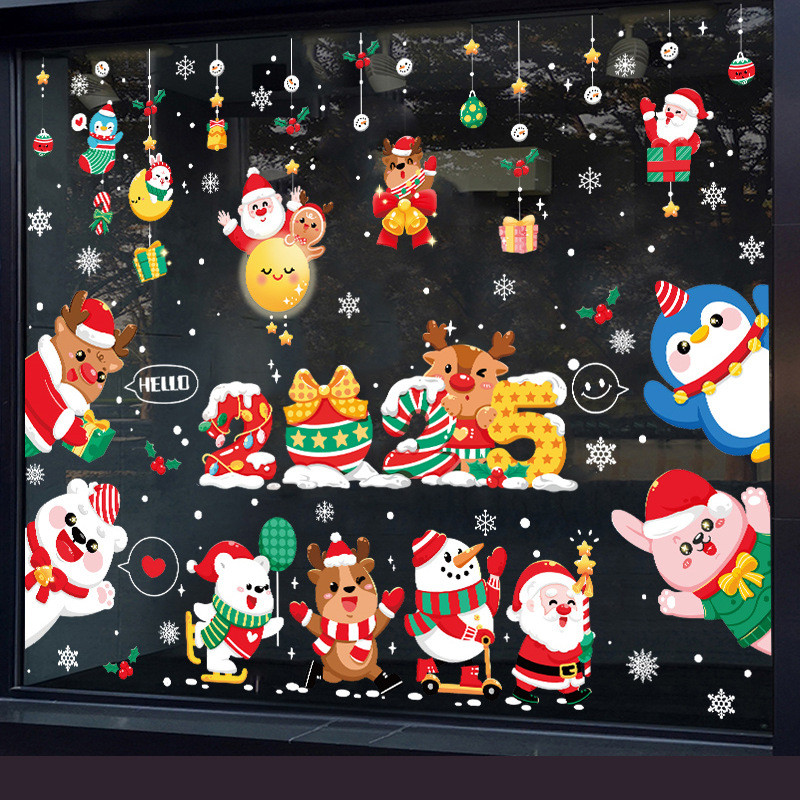 baby tree christmas christmas tree สติกเกอร์ตกแต่งคริสต์มาสห้างสรรพสินค้าคริสต์มาสฉากหน้าต่างกระจกตก