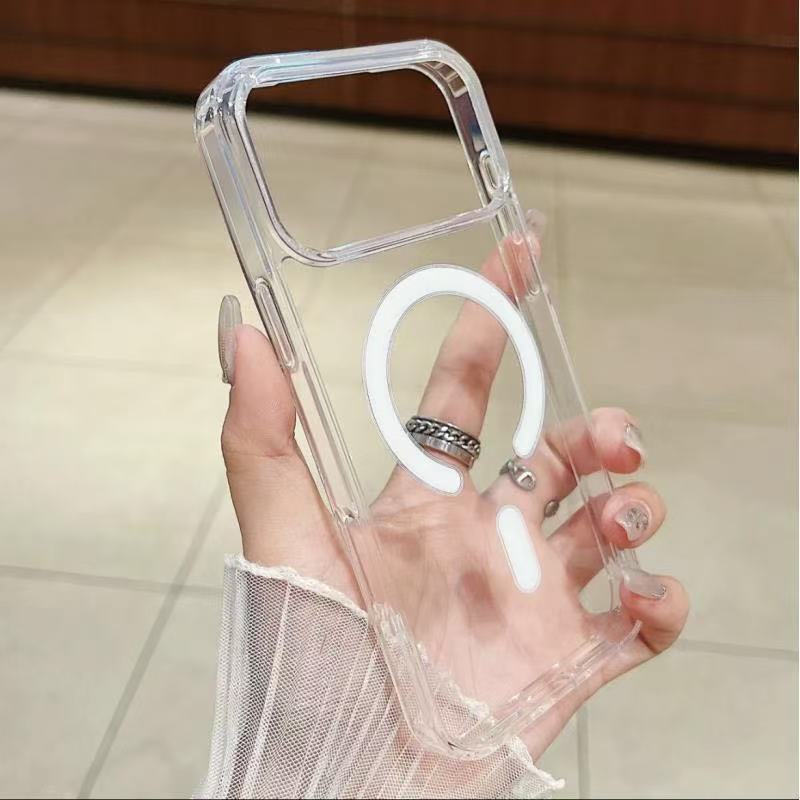 อะคริลิคแม่เหล็กที่ใช้งานได้ iPhone17promax เคสโทรศัพท์ Apple 17pro หนา 17AIR/16E/15X