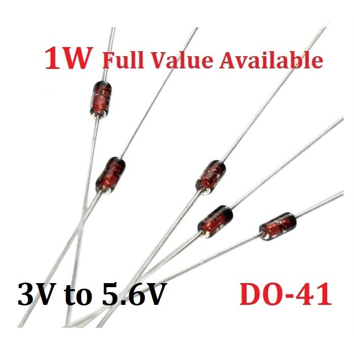 50PCS ยี่ห้อใหม่ 1W Zener ไดโอด 1N4727A 3 V/1N4728A 3.3 V/1N4729A/3.6V 1N4730A/3.9V 1N4731A/4.03V 1A