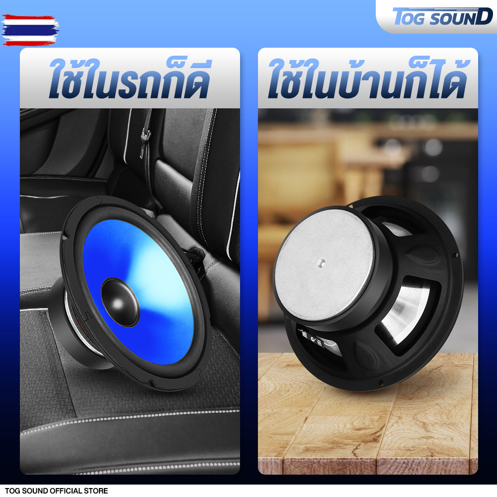 TOG SOUND ดอกลำโพง 8 นิ้ว 450วัตต์ ลำโพง DIY ขอโดนัน มีให้เลือก สีแดง/สีน้ำเงิน ลำโพงมิดโล 8นิ้ว ลำโ