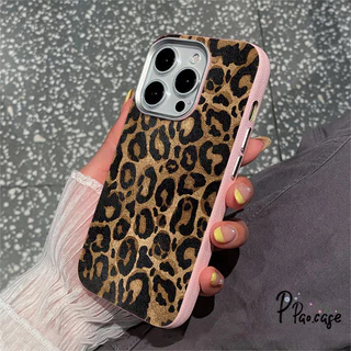 เคสไอโฟน17สำหรับiPhone 11 17 air 15 13 16 12 Pro Max 15 7 8 Plus XR X XS SE 2 3เคสโทรศัพท์หนังลายเสือดาวสุดเท่สำหรับสาวๆ