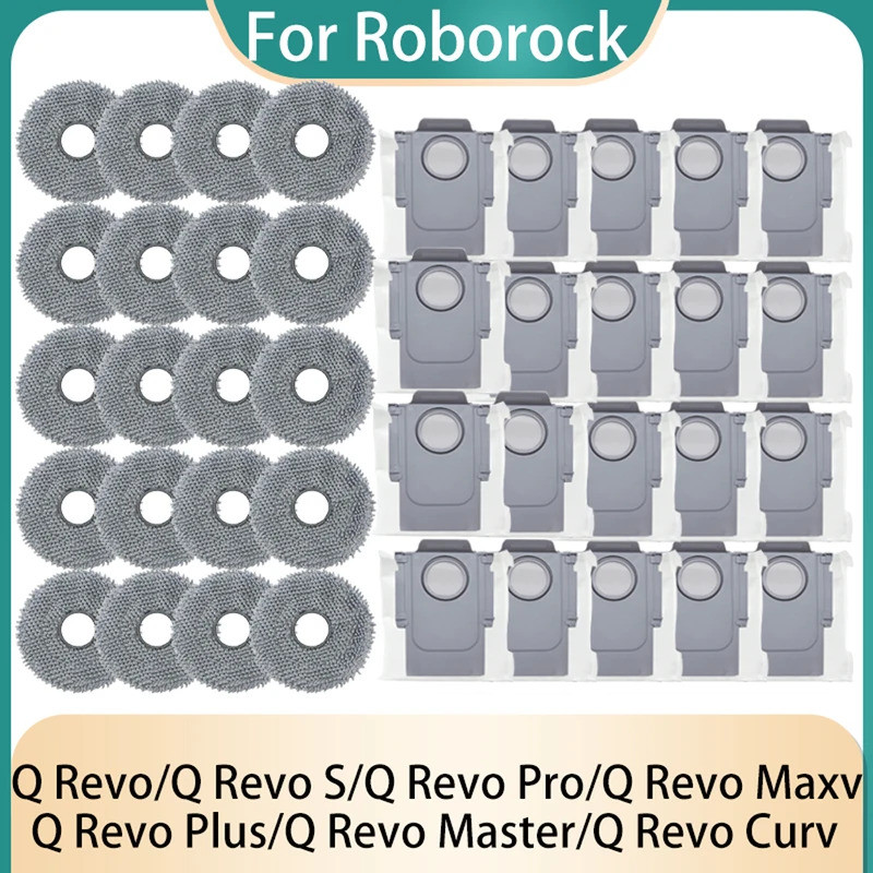 Mop กระเป๋าสําหรับ Roborock Q Revo S/Q Revo Pro/Q Revo Maxv/Q Revo Master/Q Revo Plus/Q Revo Curv/Q 