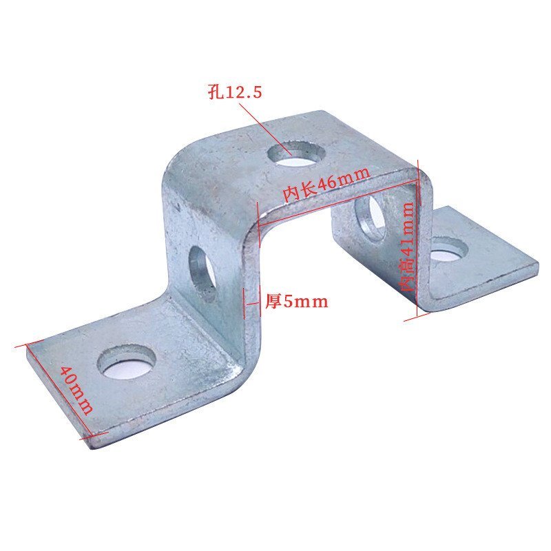 อุปกรณ์เสริม C-Type เหล็กคงที่การ์ดหนาอุปกรณ์เสริมการ์ดขี่สังกะสีสแควร์หลอด m ท่อกันกระแทก 4141 วงเล